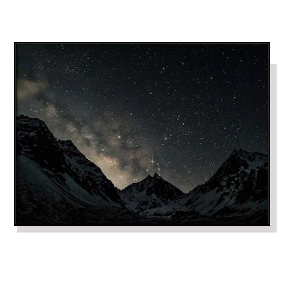 100cmx150cm Night Court Black Frame Canvas Wall Art