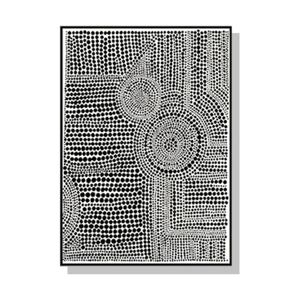 60cmx90cm Clustered Dots A Black Frame Canvas Wall Art