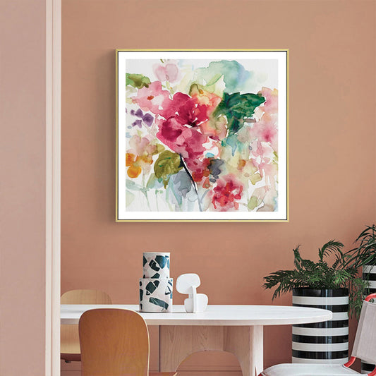 50cmx50cm Floral Brunch Gold Frame Canvas Wall Art