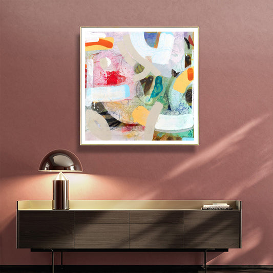 100cmx100cm Changed My Mind IV by Aleah Koury Gold Frame Canvas Wall Art