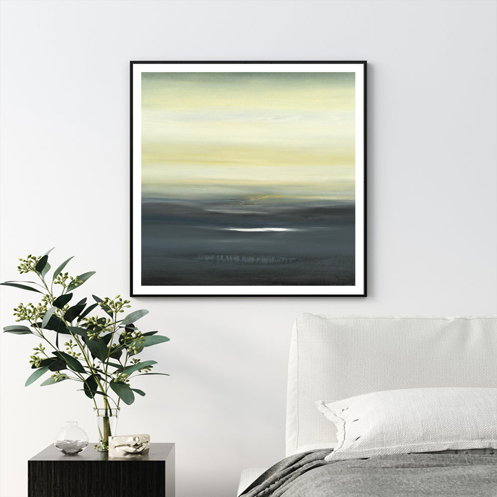 40cmx40cm Land of Serenity Black Frame Canvas Wall Art