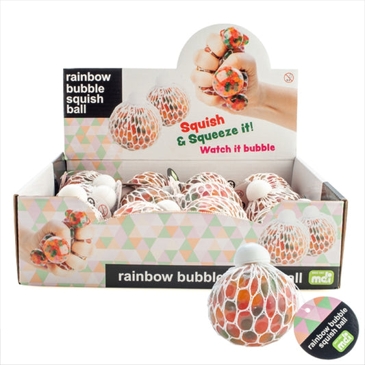 Rainbow Bubble Squish Ball