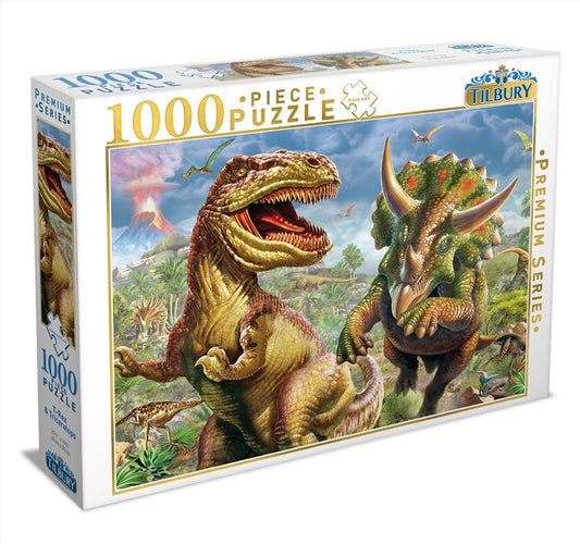 T Rex And Triceratops 1000 Piece Puzzle