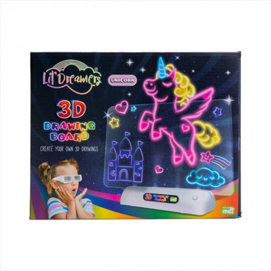 Lil Dreamers Unicorn Kingdom's 3D Illuminate Drawing Board
