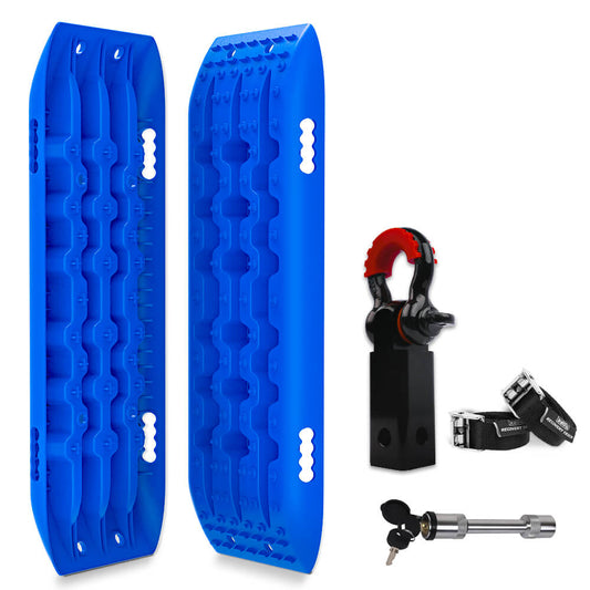 X-BULL Hitch Receiver 5T Recovery Receiver With 2PCS Recovery tracks Boards Gen2.0 Blue
