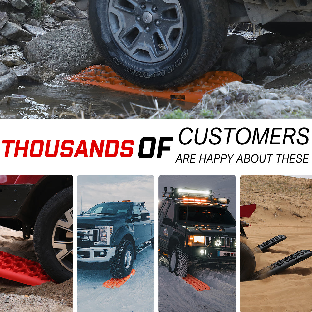 X-BULL Recovery tracks Sand 4x4 4WD Snow Mud Car Vehicles ATV 2pcs Gen 3.0 - Orange