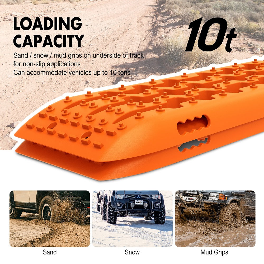 X-BULL Recovery Tracks Sand Track Mud Snow 10T 2 Pairs 4PC 4WD 4X4 Gen 2.0