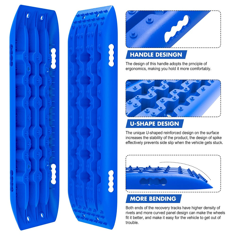 X-BULL Recovery tracks Sand tracks 2 pairs Sand / Snow / Mud 10T 4WD Gen 2.0 - blue