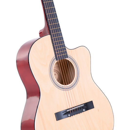 Karrera Acoustic Cutaway 40in Guitar - Natural