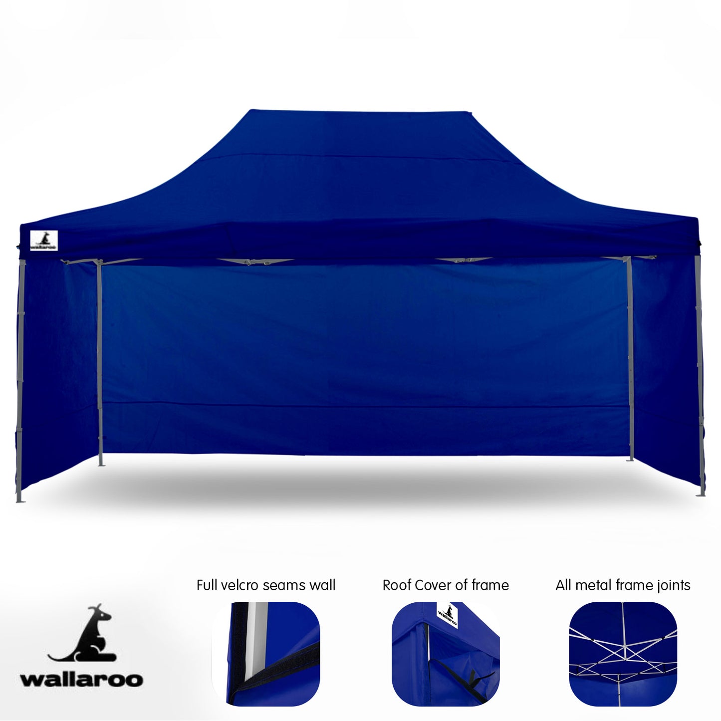 Wallaroo Gazebo Tent Marquee 3x4.5m PopUp Outdoor  Blue