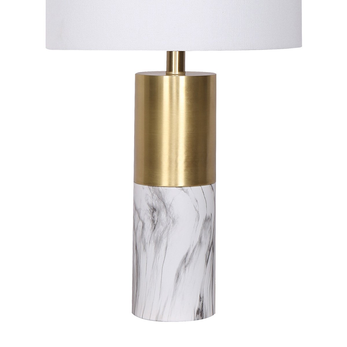 Sarantino Metal And Marble Table Lamp - White