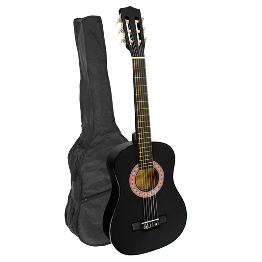 Karrera 34in Acoustic Children Wooden Guitar - Black