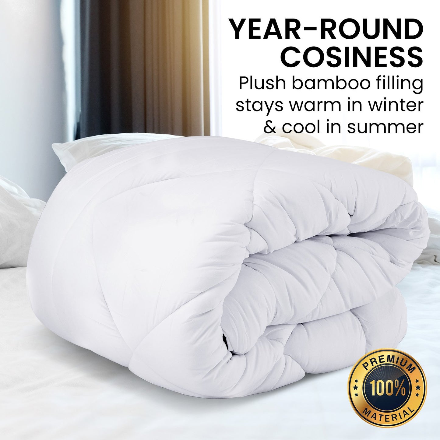 Laura Hill 800gsm Microfibre Bamboo Quilt Comforter - King