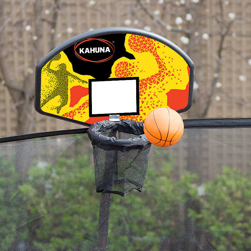 Kahuna Classic 6ft Trampoline Free Ladder Spring Mat Net Safety Pad Cover Round Enclosure Basketball Set - Rainbow