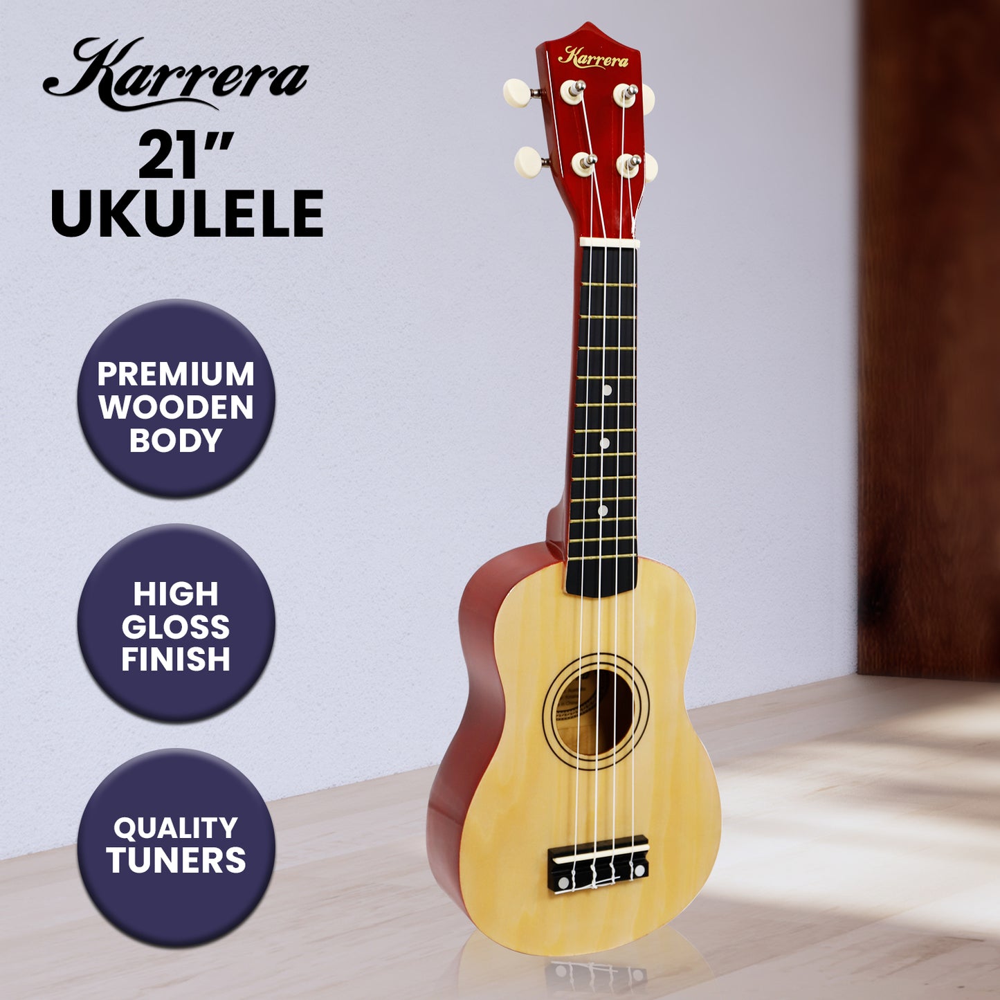 Karrera 21in Ukulele - Natural