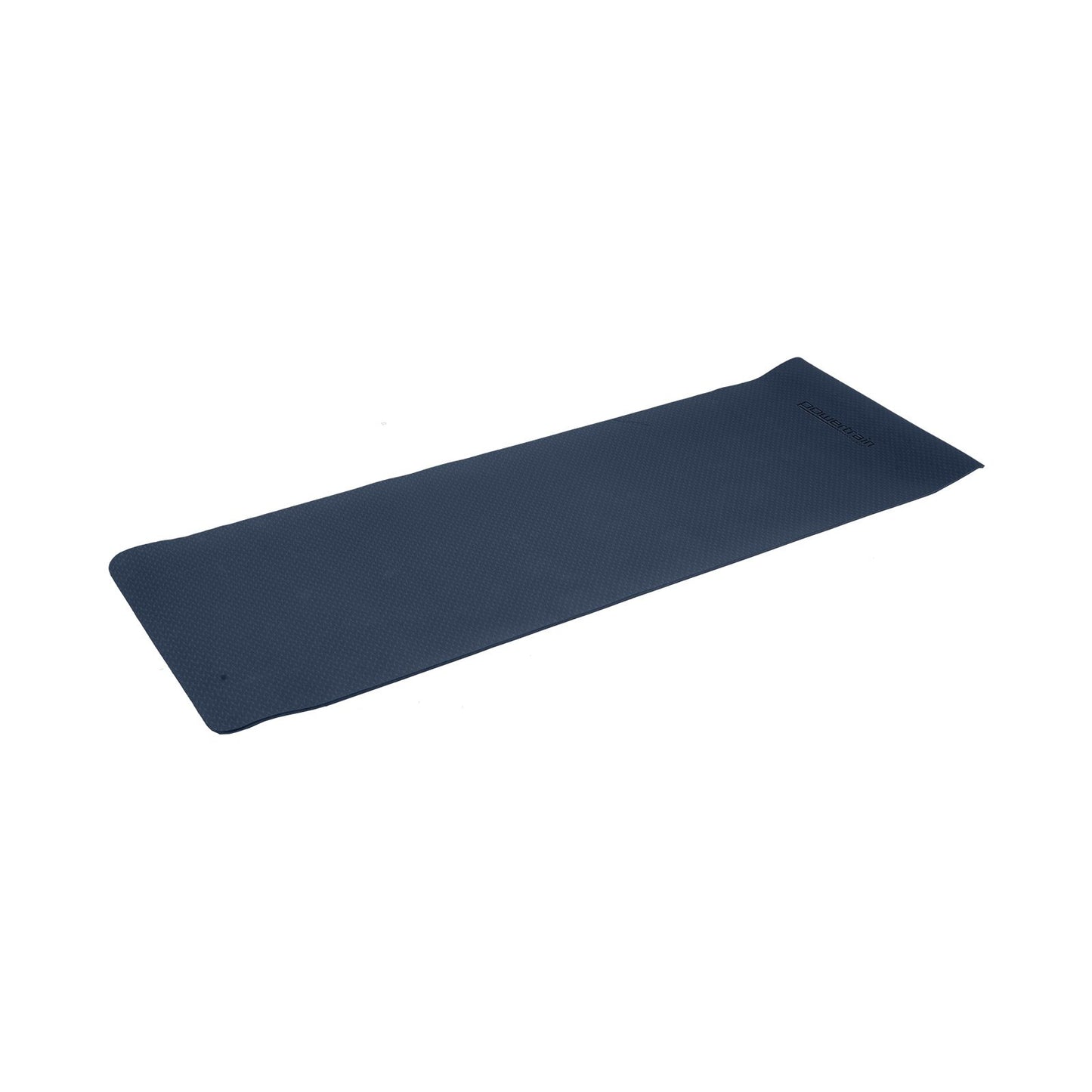 Powertrain Eco-friendly Dual Layer 6mm Yoga Mat | Navy | Non-slip Surface And Carry Strap For Ultimate Comfort And Portability