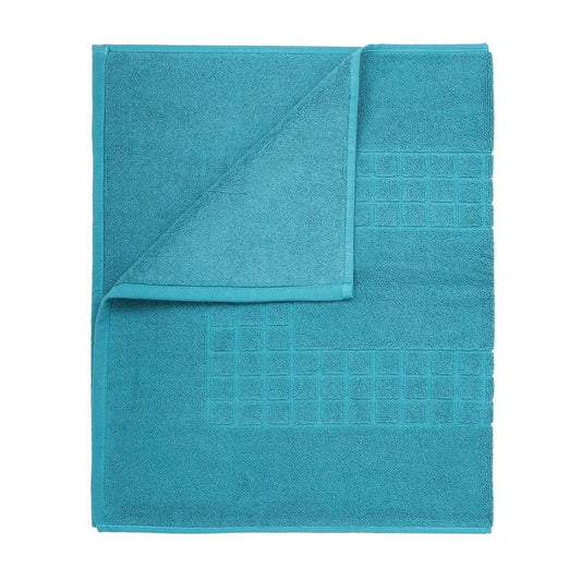 Microfiber Soft Non Slip Bath Mat Check Design (Petrol)