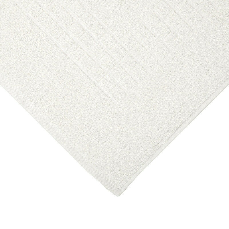 Microfiber Soft Non Slip Bath Mat Check Design (Cream)