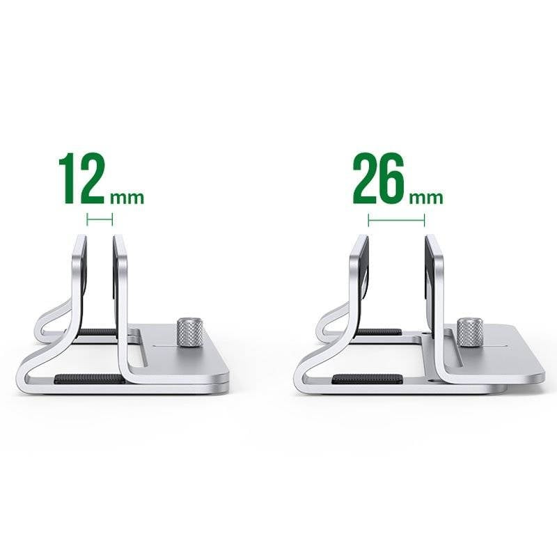 UGREEN 20471 Aluminium Vertical Laptop Stand Compatible up to 12-26mm