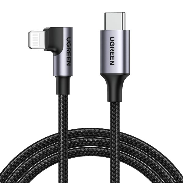 UGREEN 60763 90 Degree USB-C to iPhone 8-pin Cable 1M