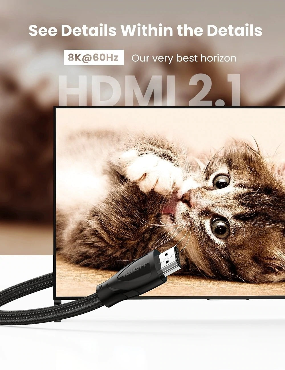 UGREEN 80404 8K Ultra HD HDMI 2.1 Cable 3M