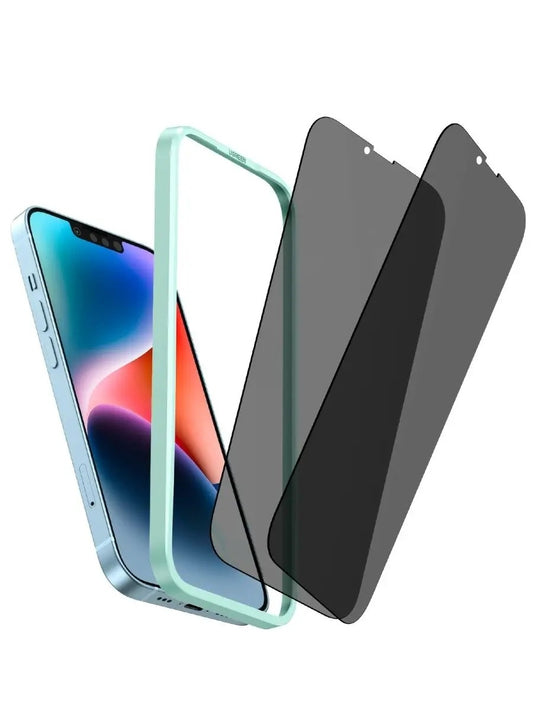 UGREEN 80990 Full Coverage Privacy Tempered Glass Screen Protector with Precise-Align Applicator for iPhone 13/13 Pro (1-Pack)
