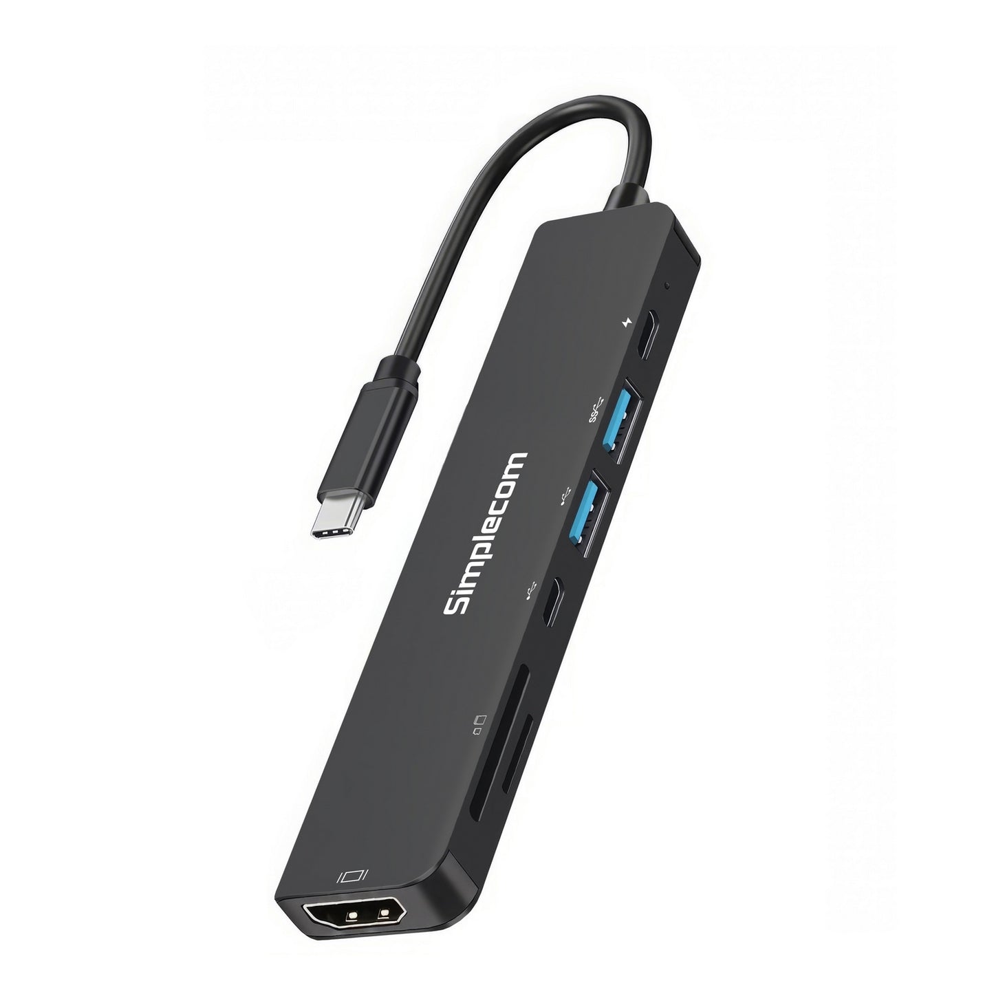 Simplecom CH547 USB-C 7-in-1 Multiport Adapter USB Hub HDMI Card Reader PD