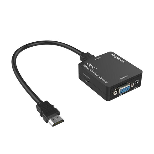 Simplecom CM102 HDMI to VGA + Audio 3.5mm Stereo Converter