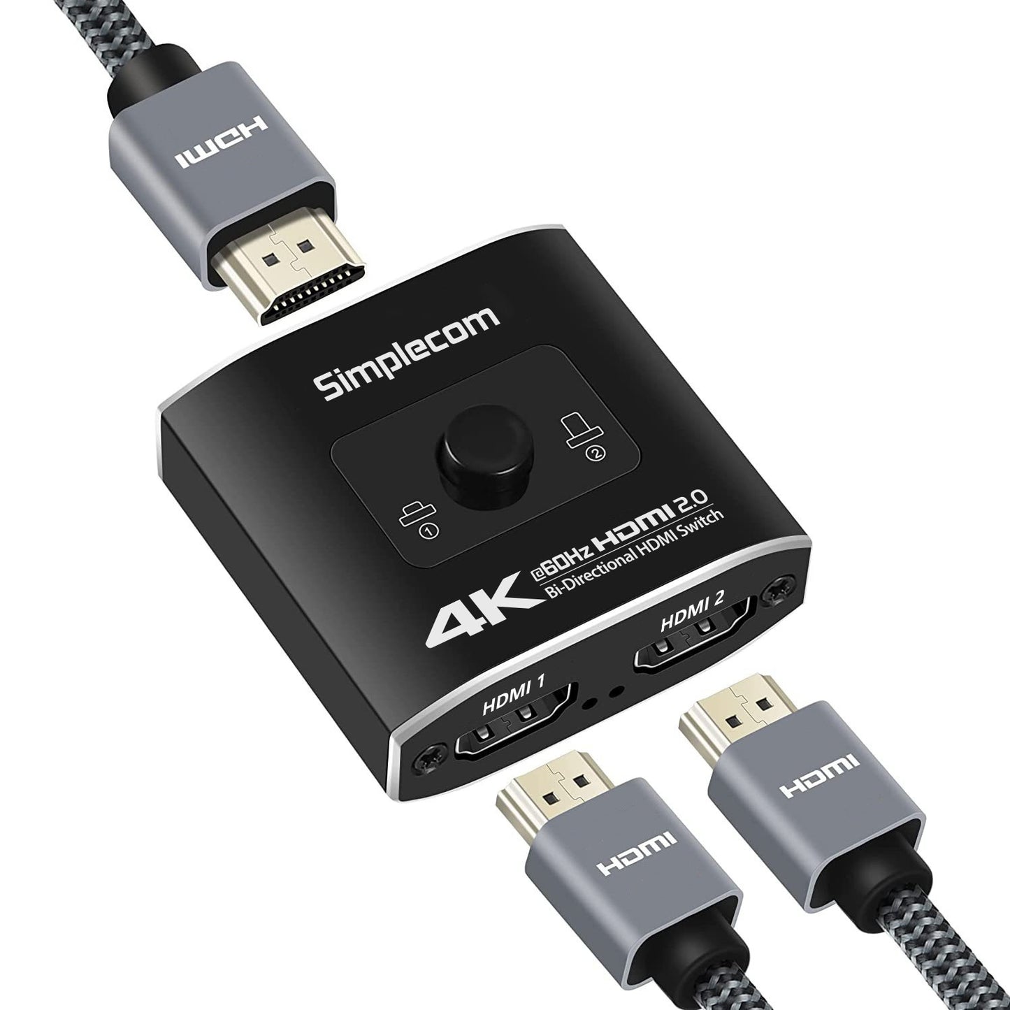 Simplecom CM302 Bi-Directional 2 Way HDMI 2.0 Switch Selector 4K@60Hz HDCP 2.2