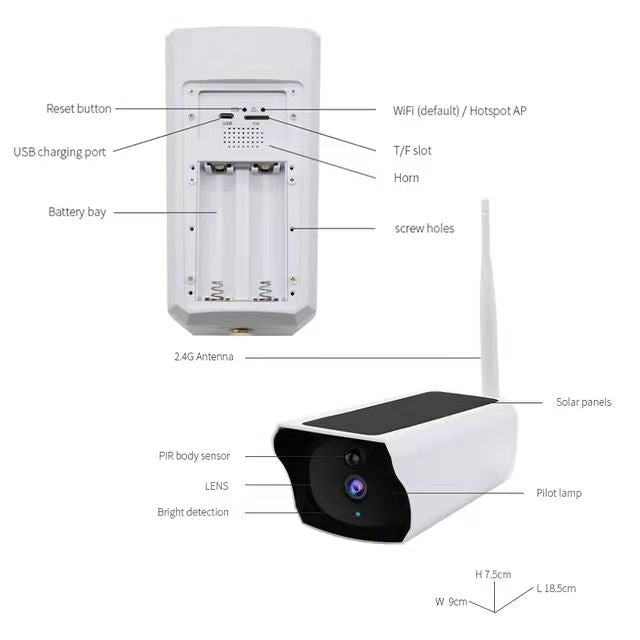 BDI Y4P Security WiFi Camera with Solar & Battery
