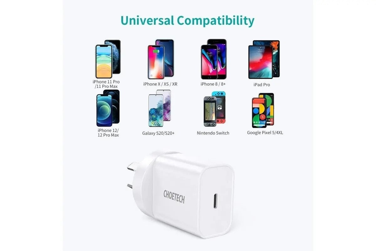 CHOETECH Q5004CL PD20W USB-C iPhone Fast Charger with MFi Certified USB-C Cable