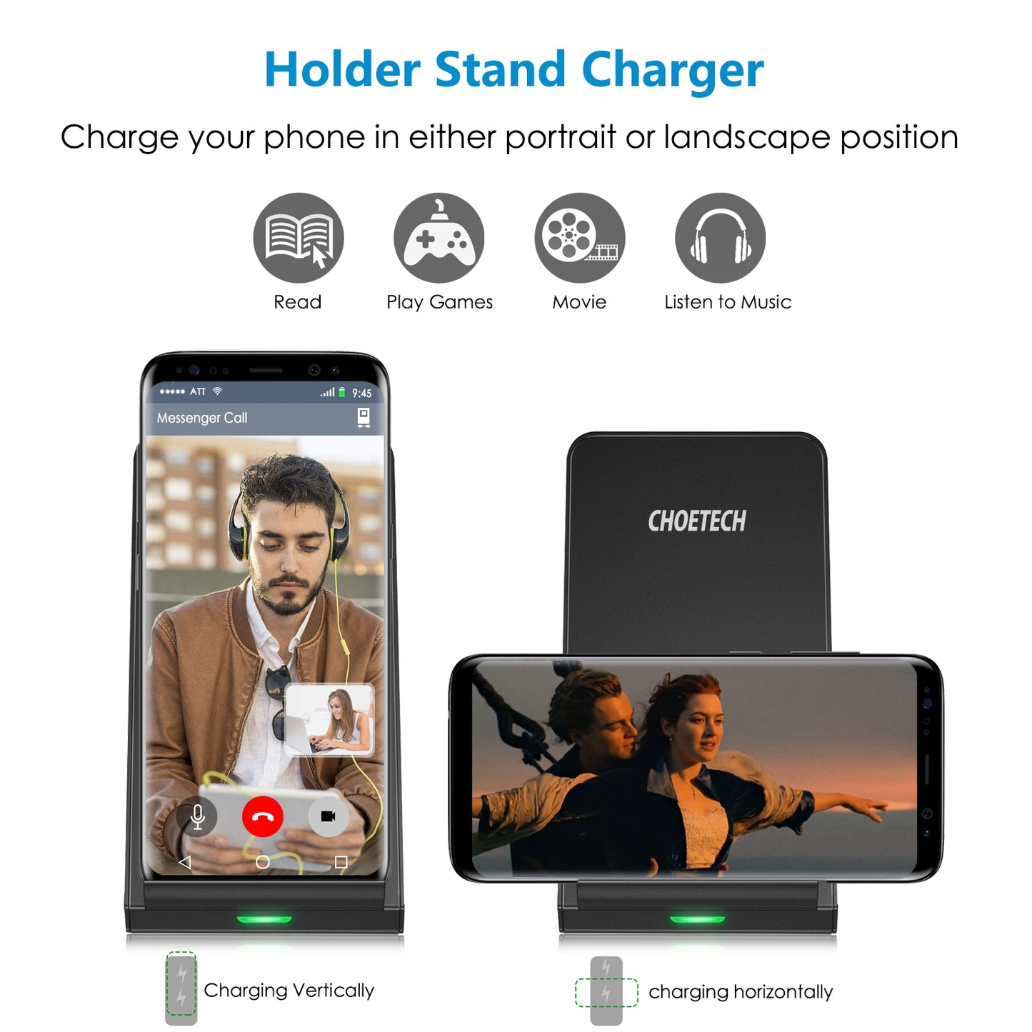 Choetech T524-S QI Fast Wireless Charger Stand