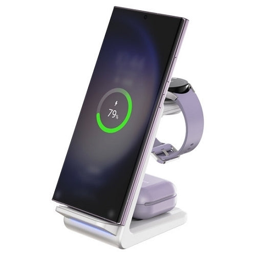 CHOETECH T608-F 15W 4-in-1 Wireless Charger Stand for iWatch and Samsung Watch