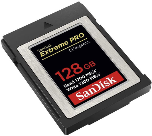 SanDisk 128GB Extreme PRO CFexpress Card Type B - SDCFE-128G-GN4NN READ 1700 MB/S WRITE 1200MB/S