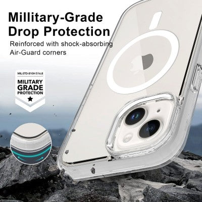 Ultimake Shockproof Transparent Magsafe Cover Case for iPhone 15 Plus (Transparent)