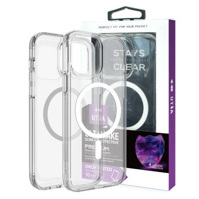 Ultimake Shockproof Transparent Magsafe Cover Case for iPhone 15 Pro (Transparent)