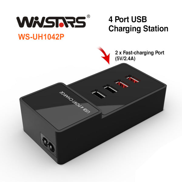 4 Port USB AC (SAA approval) Charge Station ( include 2 x 2.4A fast charging Port)