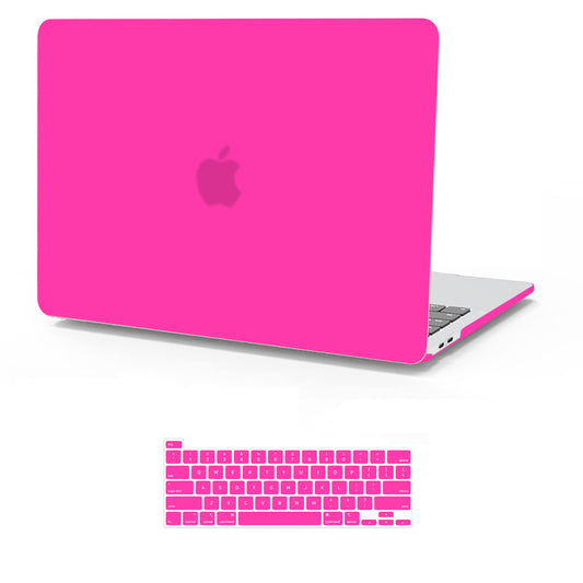 Suitable for  Hot Pink MacBook Pro 13 Inch Case 2016-2023 M1 M2 A2338 A2289 A2251 A2159 Hard Shell Case Keyboard Cover
