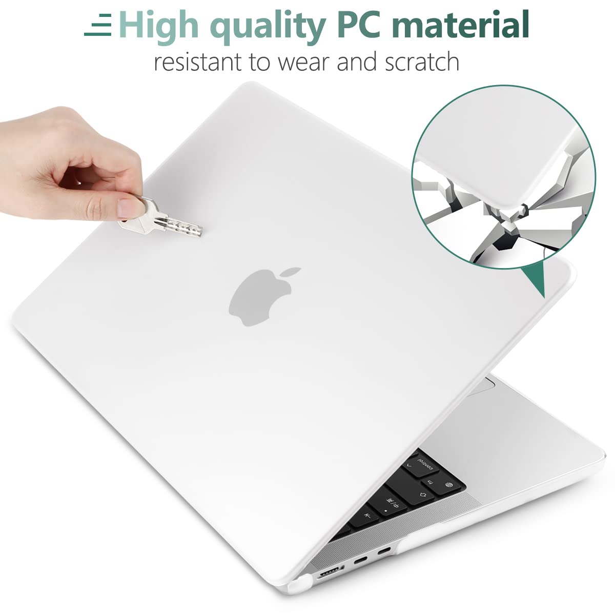 Suitable for  2023 2022 MacBook Air 13 inch case M2 Model A2681 Hard Shell Case Keyboard Cover White