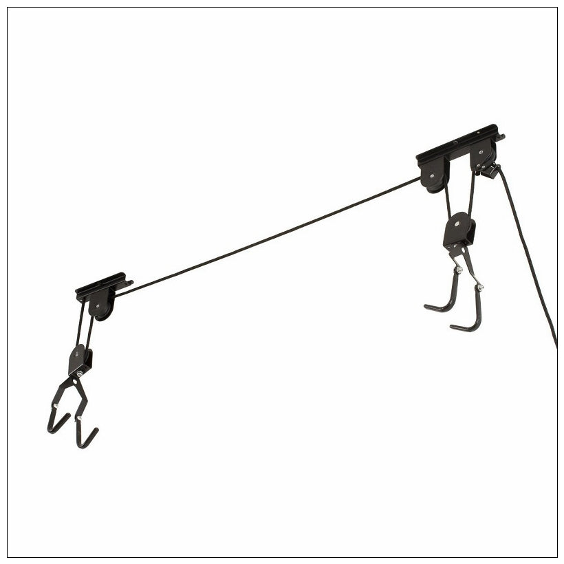 Kayak Bike Hoists Hanger Ladder Ceiling Mount 55kg Capacity Hooks Pulleys