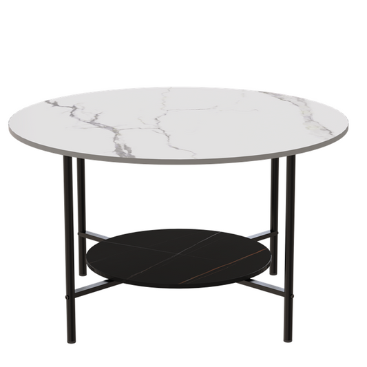 Interior Ave - Duke Round Two Tier Stone Coffee Table