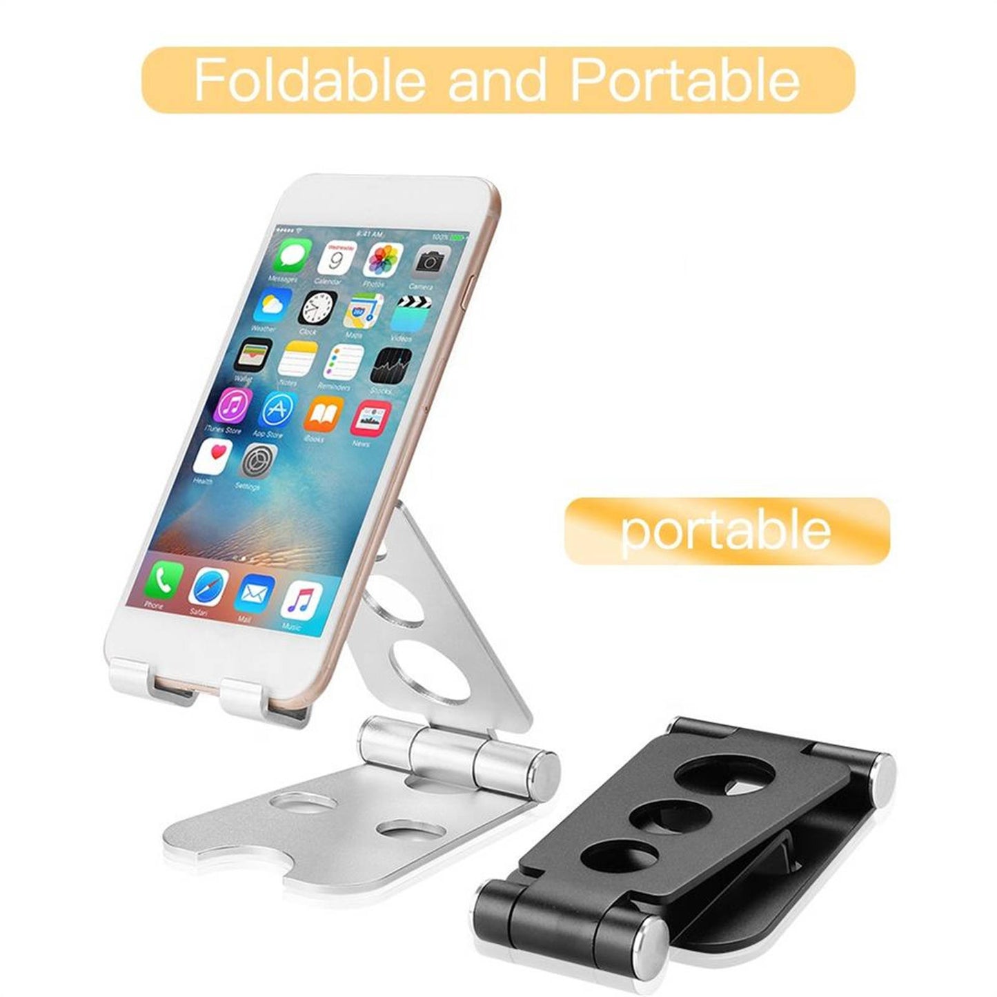 Mobax Phone Holder With Portable Multi-Function Metal Holder Foldable and Adjustable.