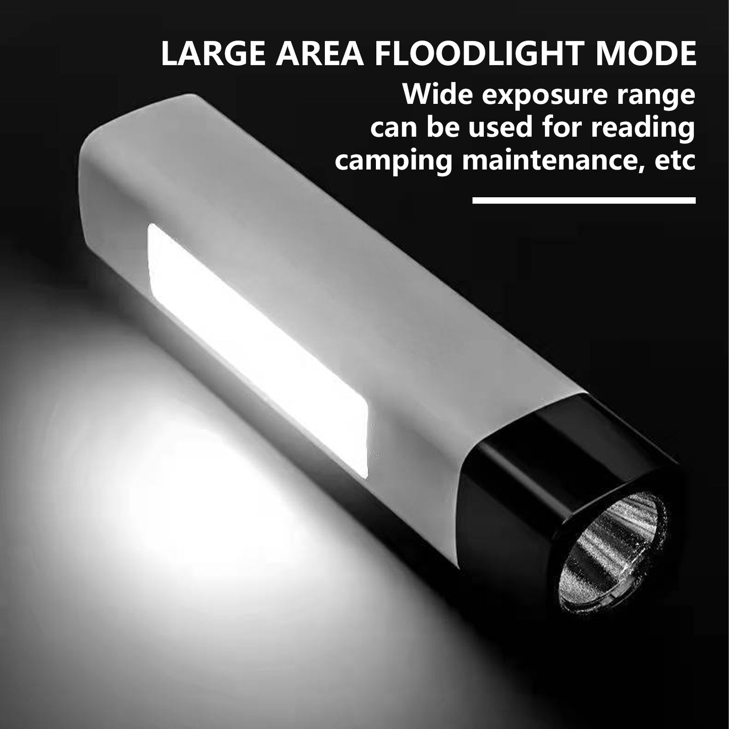 Mountgear Rechargeable Portable Flashlight with Side Light Outdoor Cycling ABS Flashlight