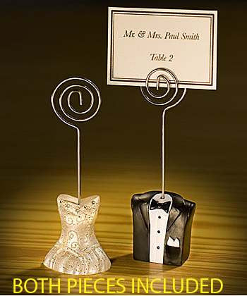 10 Pack of 5 Bride 5 Groom Wedding Name Card Place Stand - Wedding Table Decoration Bomboniere Favour Gift