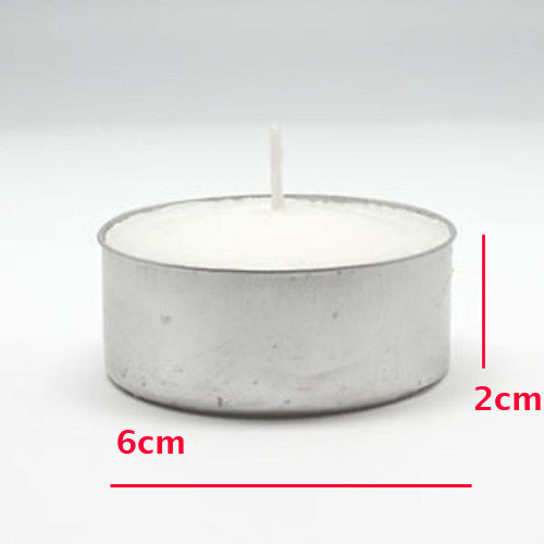 Large Tealight Candles 6cm Wide in silver foil cup  10 in a pack - Party Event Wedding BBQ Dinner Romantic Ambience Decor
