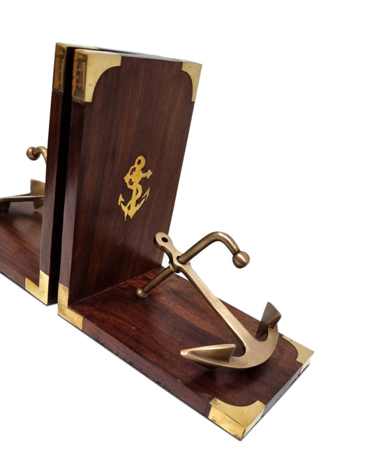 Brass Bookend - Anchor