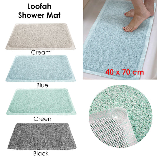 Loofah Shower Mat Green