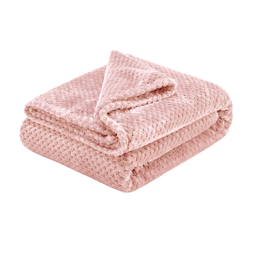 Soft Diamond Fleece Throw Rug/Blanket Pink