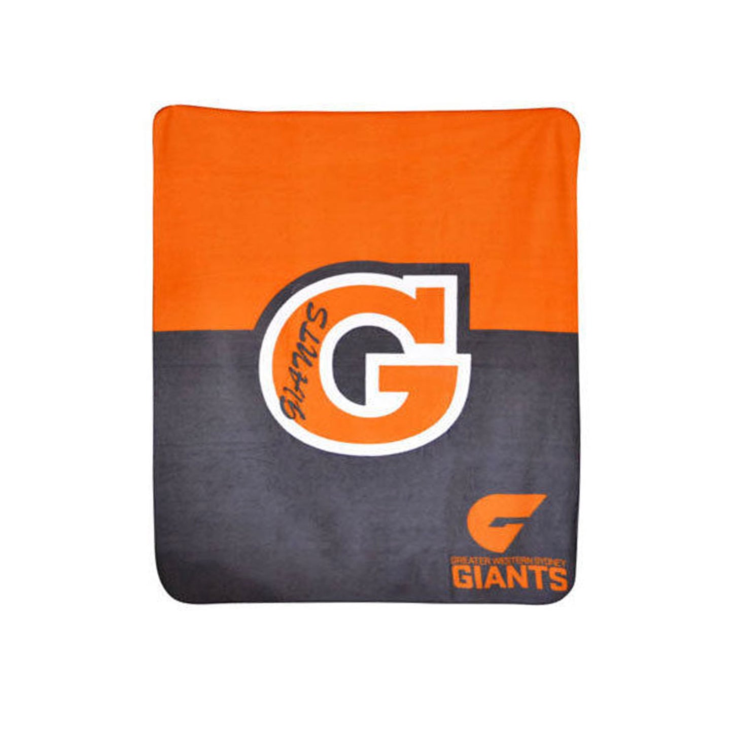 AFL Licensed Polar Fleece Throw GWS Giants Print