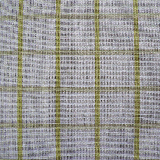Cotton Grid Checks Oblong Table Cloth Yellow 150 x 230cm